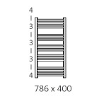 Terma Domi grzejnik 786x400 mm zasilanie C.O.