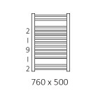 Terma Bone grzejnik 760x500 mm zasilanie C.O
