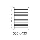 Terma Marlin grzejnik 600x430 mm zasilanie C.O.