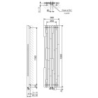 Terma Cane grzejnik 1300x390 mm zasilanie C.O.
