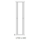 Terma Intra M grzejnik z lustrem 1700x440 mm zasilanie C.O.