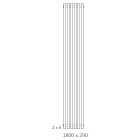 Terma Tune grzejnik dwurzędowy 1800x290 mm zasilanie C.O.