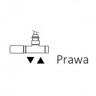 Terma zawór zespolony termostatyczny z rurką zanurzeniową kątowy prawy