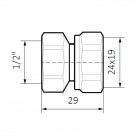 Terma adapter na stal 24x19 satyna