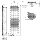 Terma PLC V grzejnik dekoracyjny 1580x263 mm zasilanie C.O.