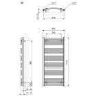 Terma Domi grzejnik 1116x400 mm zasilanie C.O.