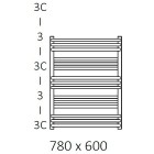 Terma Pola grzejnik 780x600 mm zasilanie C.O.