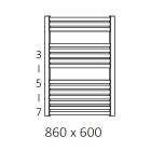 Terma Dexter grzejnik 860x600 mm zasilanie C.O.