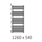 Terma Tytus grzejnik 1260x540 mm zasilanie C.O.