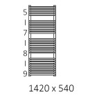 Terma Tytus grzejnik 1420x540 mm zasilanie C.O.