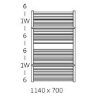Terma Lima grzejnik 1140x700 mm zasilanie C.O