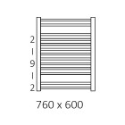 Terma Bone grzejnik 760x600 mm zasilanie C.O.