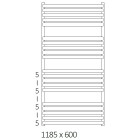 Terma Quadrus Slim grzejnik 1185x600 mm zasilanie C.O.