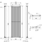 Terma Intra grzejnik 1900x530 mm zasilanie C.O.