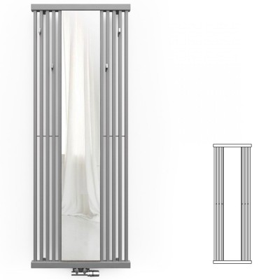 Terma Intra M grzejnik z lustrem 1700x540 mm zasilanie C.O.