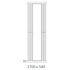 Terma Intra M grzejnik z lustrem 1700x540 mm zasilanie C.O.