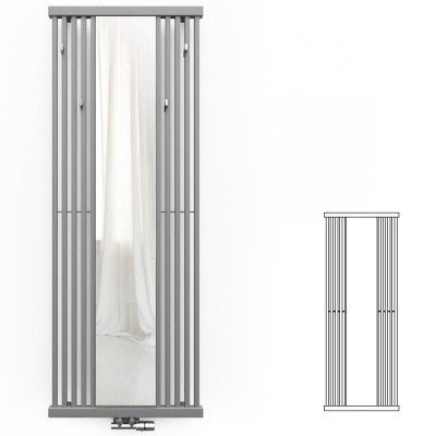Terma Intra M grzejnik z lustrem 1700x640 mm zasilanie C.O.