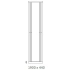Terma Intra M grzejnik z lustrem 1900x440 mm zasilanie C.O.