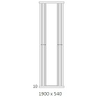 Terma Intra M grzejnik z lustrem 1900x540 mm zasilanie C.O.