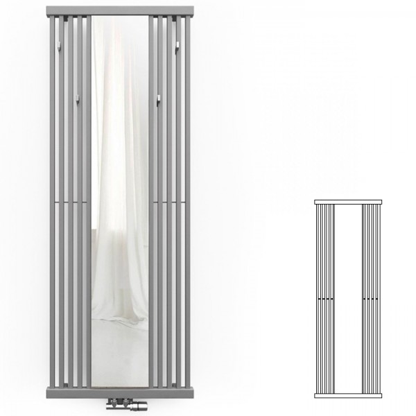Terma Intra M grzejnik z lustrem 1900x640 mm zasilanie C.O.