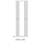 Terma Intra M grzejnik z lustrem 1900x640 mm zasilanie C.O.
