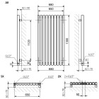 Terma Triga grzejnik 1300x680 mm zasilanie C.O.