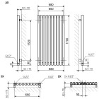 Terma Triga grzejnik 1700x680 mm zasilanie C.O.