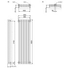 Terma Tune grzejnik dwurzędowy 1800x690 mm zasilanie C.O.