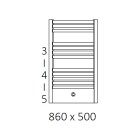 Terma Dexter Pro grzejnik 860x500 mm zasilanie C.O.