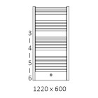 Terma Dexter Pro grzejnik 1220x600 mm zasilanie C.O.