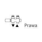 Terma zawór zespolony zintegrowany z trójnikiem prawy