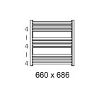 Terma Lena grzejnik 660x686 mm zasilanie C.O.