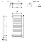 Terma Marlin grzejnik 780x530 mm zasilanie C.O. biały