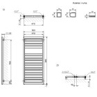 Terma Lukka grzejnik 940x500 mm zasilanie C.O. biały Z8