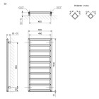 Terma Diamond grzejnik 1120x500 mm zasilanie C.O. biały