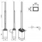 Terma ONE K30x40 grzałka biały z kablem 800W
