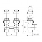 Terma zawór zespolony odcinający prosty satyna