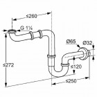 Kludi syfon do montażu w miejscach niedostępnych