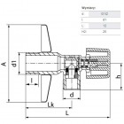 Valvex zawór kątowy do spłuczki 1/2 x 1/2