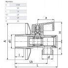 Valvex zaworek kulowy pod baterię 1/2 x 3/8 z filtrem