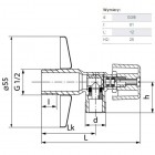 Valvex zaworek pod baterię 1/2 x 3/8 bez filtra, antykamienny