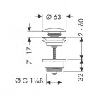 Hansgrohe komplet odpływowy Push Open 50100000