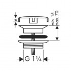 Hansgrohe umywalkowy zawór odpływowy