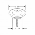 Kludi zawór spustowy uniwersalny gwint mosiądz