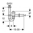 Geberit odcinający umywalkowy zestaw odpływowy