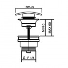 Trend Armatura korek klik-klak do umywalki kwadratowy