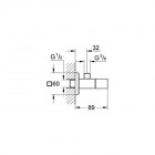 Grohe Eurocube zawór kątowy