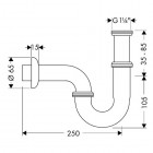 Hansgrohe U-syfon średnica 64 mm