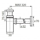 Vedo syfon umywalkowy kwadratowy