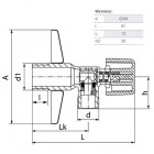 Valvex zawór kątowy do pralki 1/2 x 3/4 bez filtra